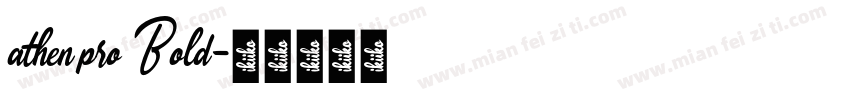 athen pro Bold字体转换